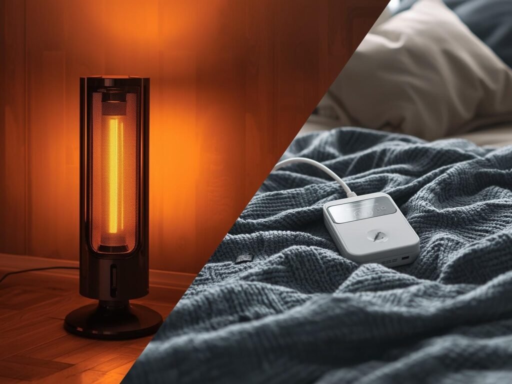 Space Heater vs. Heated Blanket
